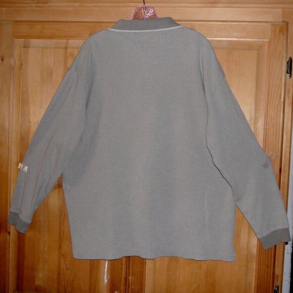 Roundtree & Yorke Mens Shirt Size XL Long Sleeve Polo Shirt Beige - Picture 4 of 4